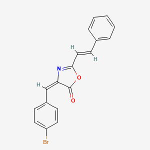 molecular formula C18H12BrNO2 B4664270 4-(4-bromobenzylidene)-2-(2-phenylvinyl)-1,3-oxazol-5(4H)-one 