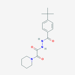 molecular formula C18H25N3O3 B4664280 4-tert-butyl-N'-[oxo(1-piperidinyl)acetyl]benzohydrazide 