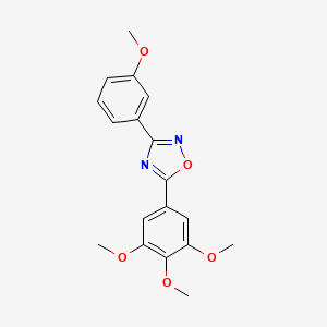 molecular formula C18H18N2O5 B4664285 3-(3-methoxyphenyl)-5-(3,4,5-trimethoxyphenyl)-1,2,4-oxadiazole 