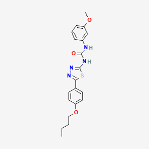 molecular formula C20H22N4O3S B4664287 N-[5-(4-butoxyphenyl)-1,3,4-thiadiazol-2-yl]-N'-(3-methoxyphenyl)urea 