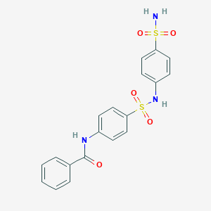 molecular formula C19H17N3O5S2 B466429 N-{4-[(4-sulfamoylphenyl)sulfamoyl]phenyl}benzamide CAS No. 433312-50-6