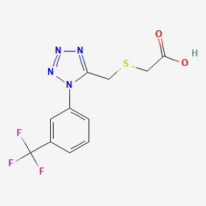 molecular formula C11H9F3N4O2S B4664300 [({1-[3-(trifluoromethyl)phenyl]-1H-tetrazol-5-yl}methyl)thio]acetic acid 