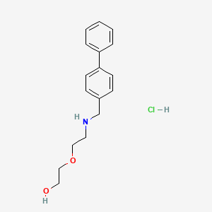 molecular formula C17H22ClNO2 B4664315 2-{2-[(biphenyl-4-ylmethyl)amino]ethoxy}ethanol hydrochloride 