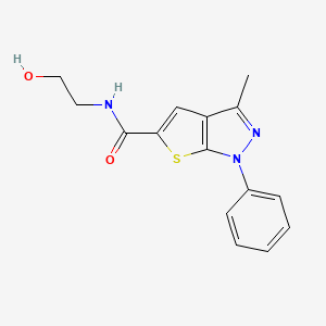 molecular formula C15H15N3O2S B4664317 N-(2-hydroxyethyl)-3-methyl-1-phenyl-1H-thieno[2,3-c]pyrazole-5-carboxamide 
