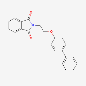 molecular formula C22H17NO3 B4664326 2-[2-(4-biphenylyloxy)ethyl]-1H-isoindole-1,3(2H)-dione 