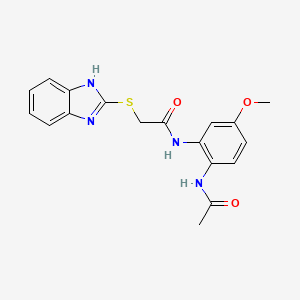 molecular formula C18H18N4O3S B4664328 N-[2-(acetylamino)-5-methoxyphenyl]-2-(1H-benzimidazol-2-ylthio)acetamide 