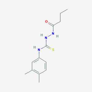 molecular formula C13H19N3OS B4664331 2-butyryl-N-(3,4-dimethylphenyl)hydrazinecarbothioamide 