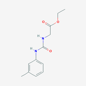 molecular formula C12H16N2O3 B4664339 ethyl N-{[(3-methylphenyl)amino]carbonyl}glycinate 