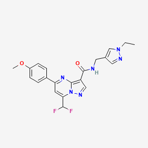 7-(difluoromethyl)-N-[(1-ethyl-1H-pyrazol-4-yl)methyl]-5-(4-methoxyphenyl)pyrazolo[1,5-a]pyrimidine-3-carboxamide