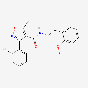 molecular formula C20H19ClN2O3 B4664375 3-(2-chlorophenyl)-N-[2-(2-methoxyphenyl)ethyl]-5-methyl-4-isoxazolecarboxamide 