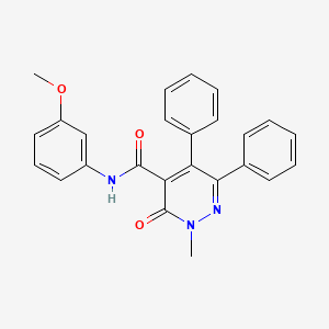 molecular formula C25H21N3O3 B4664376 N-(3-methoxyphenyl)-2-methyl-3-oxo-5,6-diphenyl-2,3-dihydro-4-pyridazinecarboxamide 