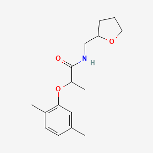 molecular formula C16H23NO3 B4664385 2-(2,5-dimethylphenoxy)-N-(tetrahydro-2-furanylmethyl)propanamide 