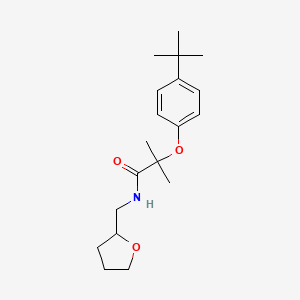 2-(4-tert-butylphenoxy)-2-methyl-N-(tetrahydro-2-furanylmethyl)propanamide