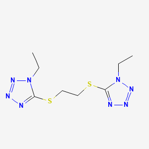 molecular formula C8H14N8S2 B4664435 5,5'-[1,2-ethanediylbis(thio)]bis(1-ethyl-1H-tetrazole) 
