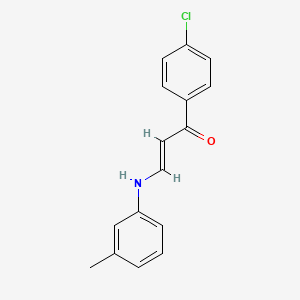 molecular formula C16H14ClNO B4664462 1-(4-chlorophenyl)-3-[(3-methylphenyl)amino]-2-propen-1-one 