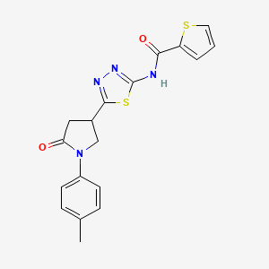 N-{5-[1-(4-methylphenyl)-5-oxo-3-pyrrolidinyl]-1,3,4-thiadiazol-2-yl}-2-thiophenecarboxamide