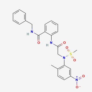 molecular formula C24H24N4O6S B4664481 N-benzyl-2-{[N-(2-methyl-5-nitrophenyl)-N-(methylsulfonyl)glycyl]amino}benzamide 
