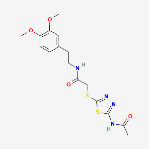 2-{[5-(acetylamino)-1,3,4-thiadiazol-2-yl]thio}-N-[2-(3,4-dimethoxyphenyl)ethyl]acetamide