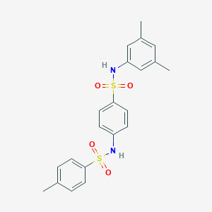 molecular formula C21H22N2O4S2 B466450 N-[4-[(3,5-dimethylphenyl)sulfamoyl]phenyl]-4-methylbenzenesulfonamide CAS No. 458553-50-9