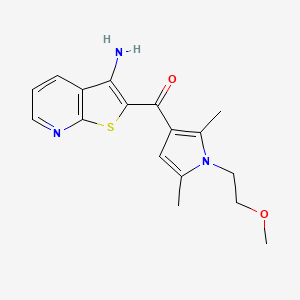 molecular formula C17H19N3O2S B4664521 (3-aminothieno[2,3-b]pyridin-2-yl)[1-(2-methoxyethyl)-2,5-dimethyl-1H-pyrrol-3-yl]methanone 