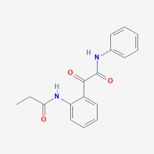 molecular formula C17H16N2O3 B4664527 N-[2-(2-anilino-2-oxoacetyl)phenyl]propanamide 