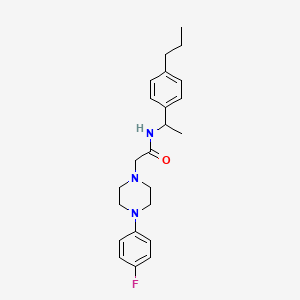 2-[4-(4-fluorophenyl)-1-piperazinyl]-N-[1-(4-propylphenyl)ethyl]acetamide