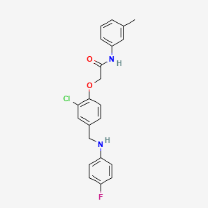 molecular formula C22H20ClFN2O2 B4664545 2-(2-chloro-4-{[(4-fluorophenyl)amino]methyl}phenoxy)-N-(3-methylphenyl)acetamide 