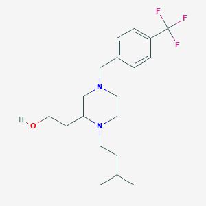 2-{1-(3-methylbutyl)-4-[4-(trifluoromethyl)benzyl]-2-piperazinyl}ethanol