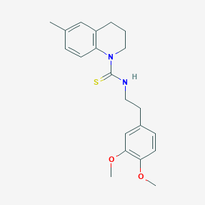 molecular formula C21H26N2O2S B4664608 N-[2-(3,4-dimethoxyphenyl)ethyl]-6-methyl-3,4-dihydro-1(2H)-quinolinecarbothioamide 