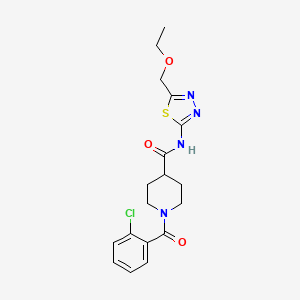 1-(2-chlorobenzoyl)-N-[5-(ethoxymethyl)-1,3,4-thiadiazol-2-yl]-4-piperidinecarboxamide