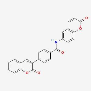 molecular formula C25H15NO5 B4664642 4-(2-oxo-2H-chromen-3-yl)-N-(2-oxo-2H-chromen-6-yl)benzamide 