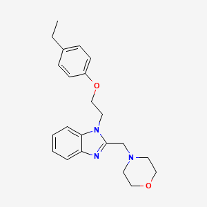 molecular formula C22H27N3O2 B4664660 1-[2-(4-ethylphenoxy)ethyl]-2-(4-morpholinylmethyl)-1H-benzimidazole 