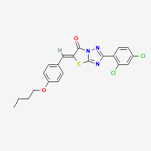molecular formula C21H17Cl2N3O2S B4664691 5-(4-butoxybenzylidene)-2-(2,4-dichlorophenyl)[1,3]thiazolo[3,2-b][1,2,4]triazol-6(5H)-one 