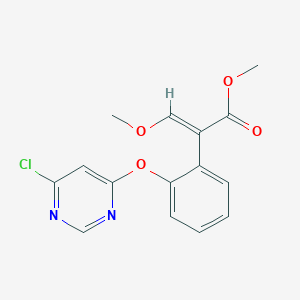 molecular formula C15H13ClN2O4 B046647 (E)-甲基 2-(2-((6-氯嘧啶-4-基)氧基)苯基)-3-甲氧基丙烯酸酯 CAS No. 131860-97-4