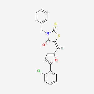 3-benzyl-5-{[5-(2-chlorophenyl)-2-furyl]methylene}-2-thioxo-1,3-thiazolidin-4-one