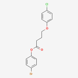 molecular formula C16H14BrClO3 B4664729 4-bromophenyl 4-(4-chlorophenoxy)butanoate 
