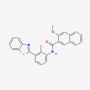 molecular formula C26H20N2O2S B4664731 N-[3-(1,3-benzothiazol-2-yl)-2-methylphenyl]-3-methoxy-2-naphthamide 