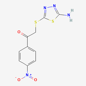 2-[(5-amino-1,3,4-thiadiazol-2-yl)thio]-1-(4-nitrophenyl)ethanone