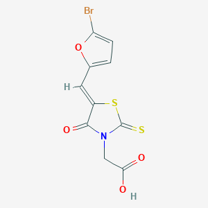 molecular formula C10H6BrNO4S2 B4664799 {5-[(5-bromo-2-furyl)methylene]-4-oxo-2-thioxo-1,3-thiazolidin-3-yl}acetic acid 