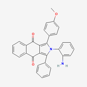 molecular formula C31H22N2O3 B4664814 2-(2-aminophenyl)-1-(4-methoxyphenyl)-3-phenyl-2H-benzo[f]isoindole-4,9-dione 