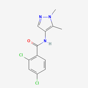 molecular formula C12H11Cl2N3O B4664827 2,4-dichloro-N-(1,5-dimethyl-1H-pyrazol-4-yl)benzamide 