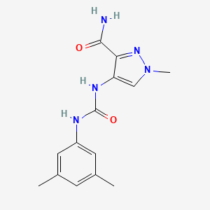 4-({[(3,5-dimethylphenyl)amino]carbonyl}amino)-1-methyl-1H-pyrazole-3-carboxamide