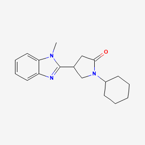 1-cyclohexyl-4-(1-methyl-1H-benzimidazol-2-yl)-2-pyrrolidinone