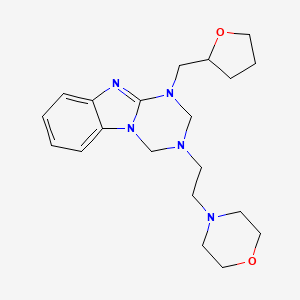 molecular formula C20H29N5O2 B4664856 3-[2-(4-morpholinyl)ethyl]-1-(tetrahydro-2-furanylmethyl)-1,2,3,4-tetrahydro[1,3,5]triazino[1,2-a]benzimidazole 
