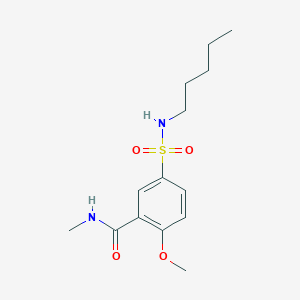 molecular formula C14H22N2O4S B4664871 2-methoxy-N-methyl-5-[(pentylamino)sulfonyl]benzamide 