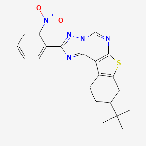 9-tert-butyl-2-(2-nitrophenyl)-8,9,10,11-tetrahydro[1]benzothieno[3,2-e][1,2,4]triazolo[1,5-c]pyrimidine