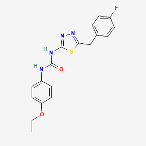 molecular formula C18H17FN4O2S B4664895 N-(4-ethoxyphenyl)-N'-[5-(4-fluorobenzyl)-1,3,4-thiadiazol-2-yl]urea 