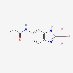 molecular formula C11H10F3N3O B4664912 N-[2-(trifluoromethyl)-1H-benzimidazol-6-yl]propanamide CAS No. 89427-48-5