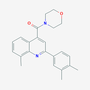 molecular formula C23H24N2O2 B4664915 2-(3,4-dimethylphenyl)-8-methyl-4-(4-morpholinylcarbonyl)quinoline 