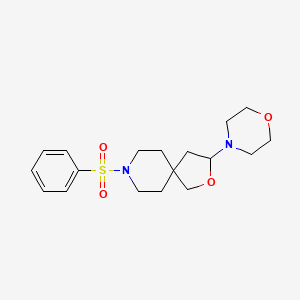 molecular formula C18H26N2O4S B4664920 3-(4-morpholinyl)-8-(phenylsulfonyl)-2-oxa-8-azaspiro[4.5]decane 